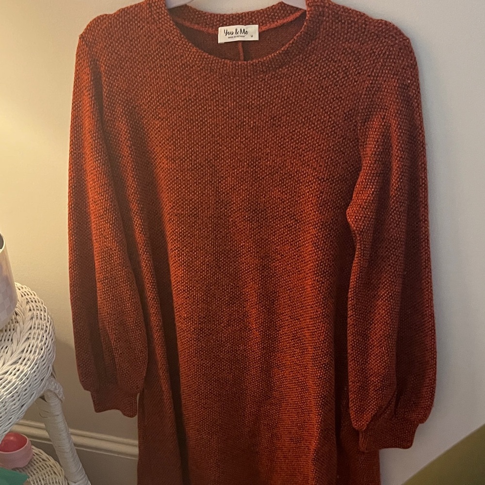 Women's Rust Sweater Dress! very Comfortable! Medium